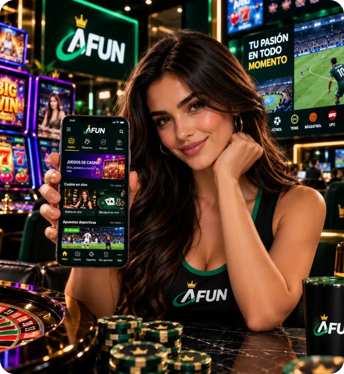 Casino y apuestas desde smartphone en AFUN