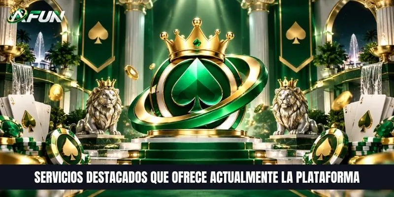 Servicios destacados que ofrece actualmente la plataforma